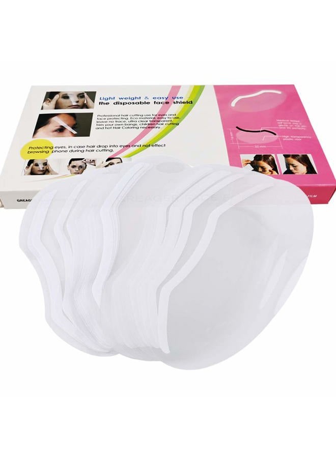 LWBTOSEE (50 PCS) - Clear Disposable Face Shield, for Shower Haircut Hairspray and Eyelash Extensions Eyebrow Eye Eyelid Surgery Aftercare (50 PCS) - Image 1